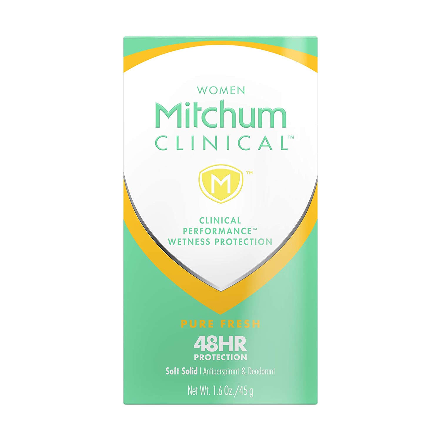 Women's Deodorant by Mitchum, Clinical, Soft, Solid Antiperspirant Deodorant, Pure Fresh, 1.6 Oz (Pack of 1) - Image 1